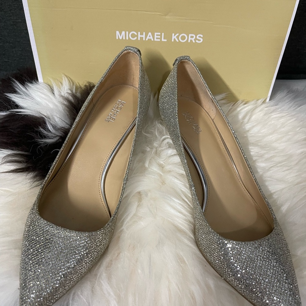 Micheal Kors Silver Heels
